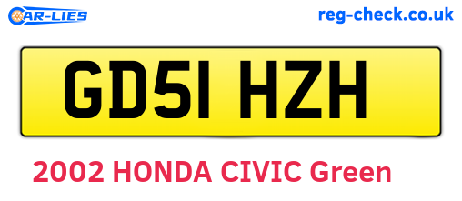 GD51HZH are the vehicle registration plates.