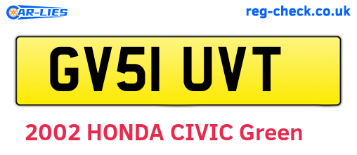 GV51UVT are the vehicle registration plates.