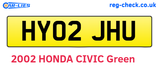 HY02JHU are the vehicle registration plates.