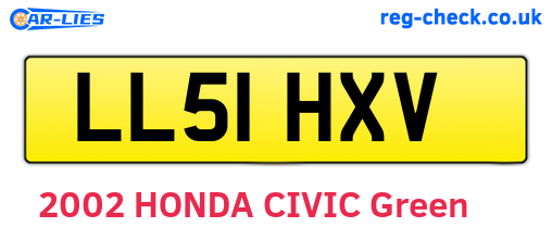 LL51HXV are the vehicle registration plates.