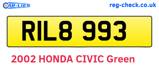 RIL8993 are the vehicle registration plates.