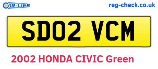 SD02VCM are the vehicle registration plates.