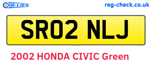 SR02NLJ are the vehicle registration plates.