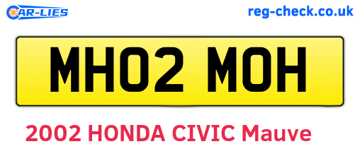 MH02MOH are the vehicle registration plates.