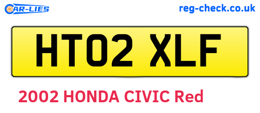 HT02XLF are the vehicle registration plates.