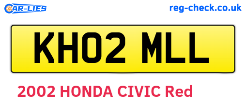 KH02MLL are the vehicle registration plates.