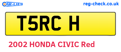 T5RCH are the vehicle registration plates.