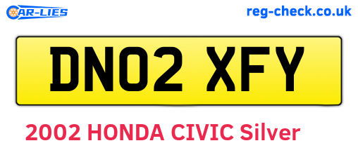 DN02XFY are the vehicle registration plates.