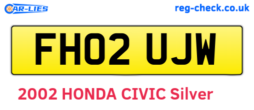 FH02UJW are the vehicle registration plates.