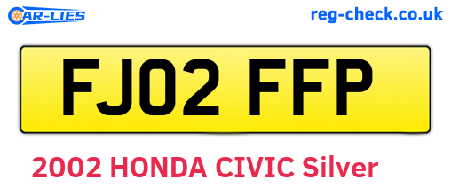 FJ02FFP are the vehicle registration plates.