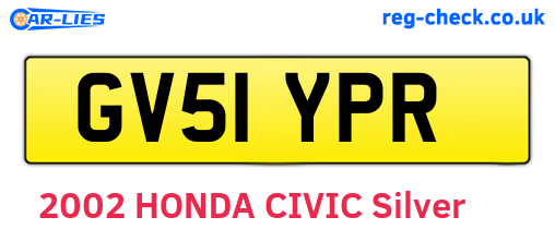 GV51YPR are the vehicle registration plates.