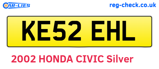 KE52EHL are the vehicle registration plates.