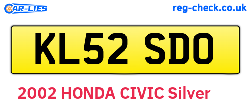 KL52SDO are the vehicle registration plates.