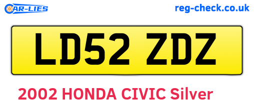 LD52ZDZ are the vehicle registration plates.