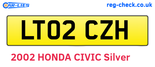 LT02CZH are the vehicle registration plates.