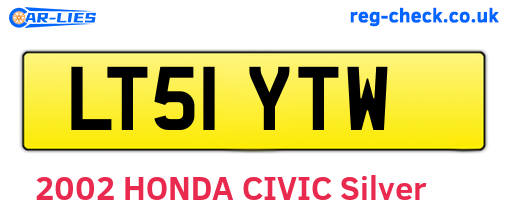 LT51YTW are the vehicle registration plates.
