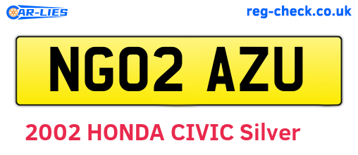 NG02AZU are the vehicle registration plates.