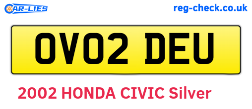 OV02DEU are the vehicle registration plates.