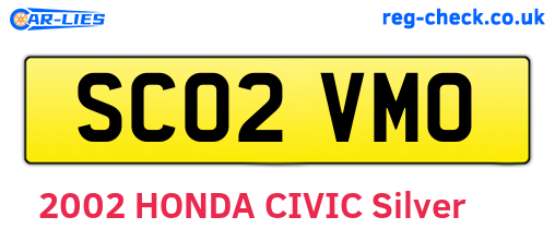 SC02VMO are the vehicle registration plates.