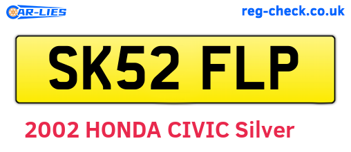 SK52FLP are the vehicle registration plates.