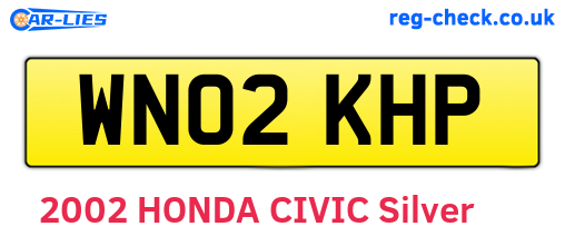 WN02KHP are the vehicle registration plates.