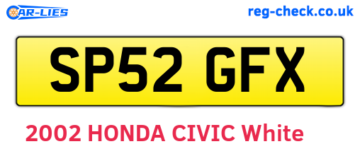 SP52GFX are the vehicle registration plates.