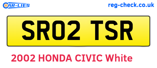 SR02TSR are the vehicle registration plates.