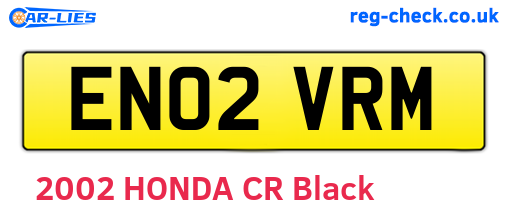 EN02VRM are the vehicle registration plates.