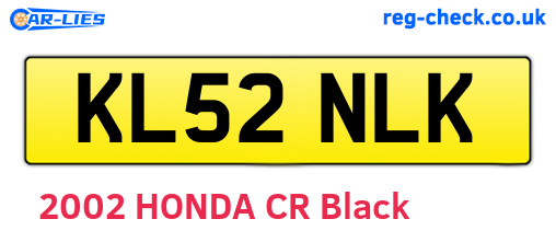 KL52NLK are the vehicle registration plates.