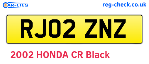 RJ02ZNZ are the vehicle registration plates.