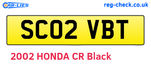 SC02VBT are the vehicle registration plates.
