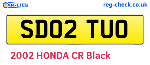 SD02TUO are the vehicle registration plates.