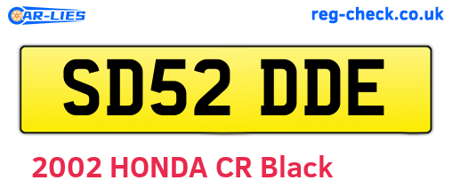 SD52DDE are the vehicle registration plates.