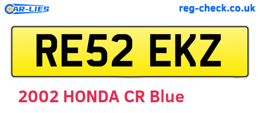 RE52EKZ are the vehicle registration plates.