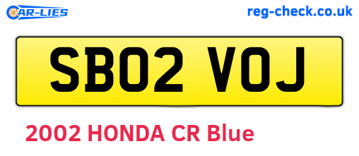 SB02VOJ are the vehicle registration plates.