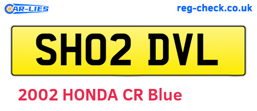 SH02DVL are the vehicle registration plates.