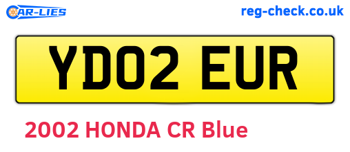 YD02EUR are the vehicle registration plates.