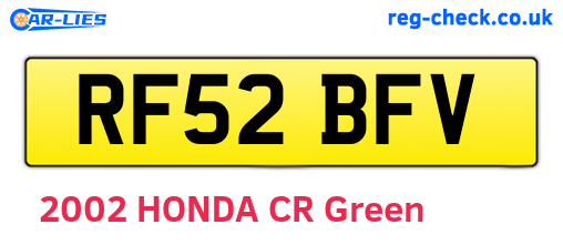 RF52BFV are the vehicle registration plates.