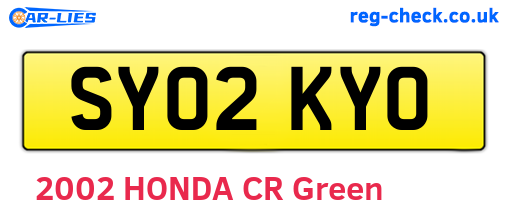 SY02KYO are the vehicle registration plates.