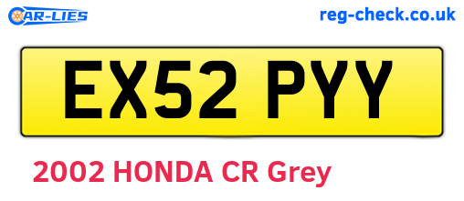 EX52PYY are the vehicle registration plates.