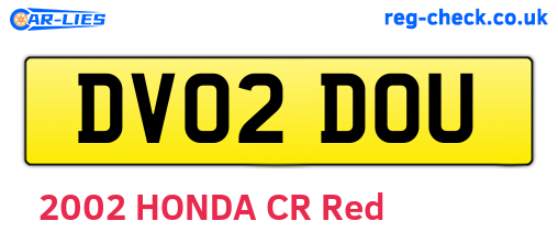 DV02DOU are the vehicle registration plates.
