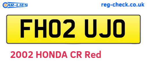 FH02UJO are the vehicle registration plates.