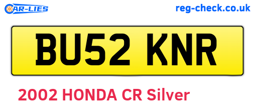 BU52KNR are the vehicle registration plates.