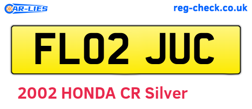 FL02JUC are the vehicle registration plates.