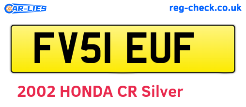 FV51EUF are the vehicle registration plates.