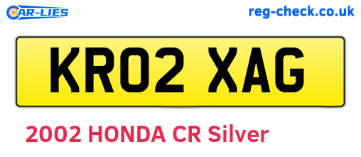 KR02XAG are the vehicle registration plates.