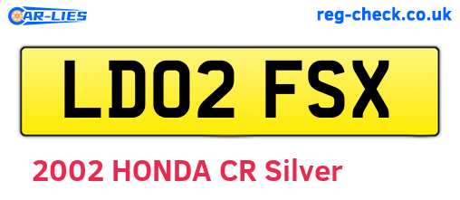 LD02FSX are the vehicle registration plates.