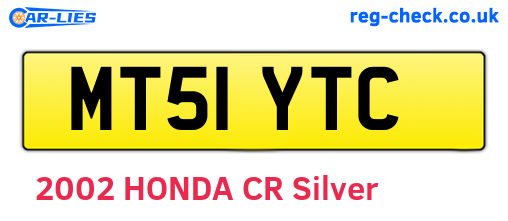 MT51YTC are the vehicle registration plates.