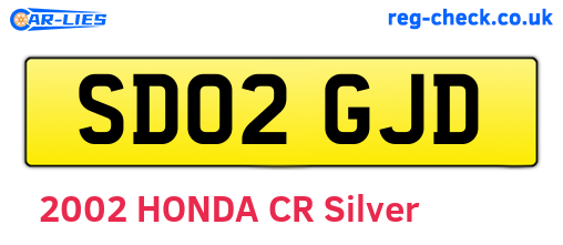 SD02GJD are the vehicle registration plates.
