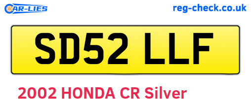 SD52LLF are the vehicle registration plates.